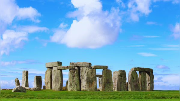 The ancient stone circle of Stonehenge in England