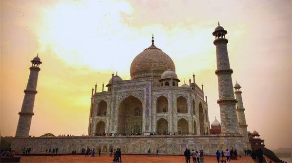 The stunning Taj Mahal reflecting in the water