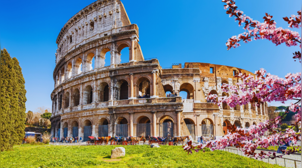 The iconic Colosseum in Rome, Italy
