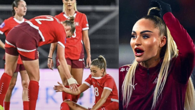 Alisha Lehmann looks dejected after Switzerland's loss
