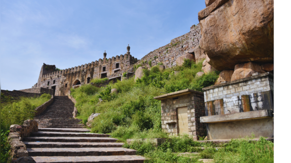A panoramic view of Golconda Fort in Hyderabad