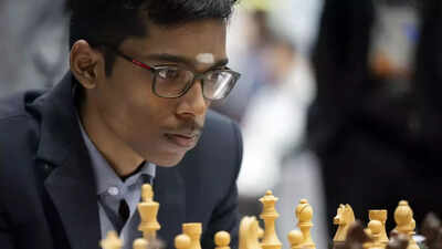 Praggnanandhaa celebrates his UzChess Cup victory