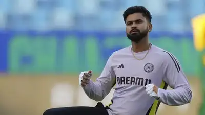 Shreyas Iyer in action