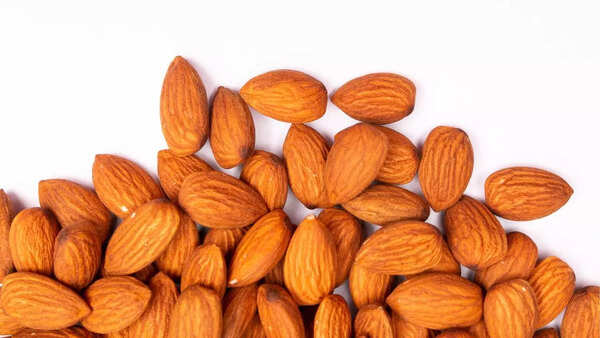 Pile of healthy almonds, a perfect snack