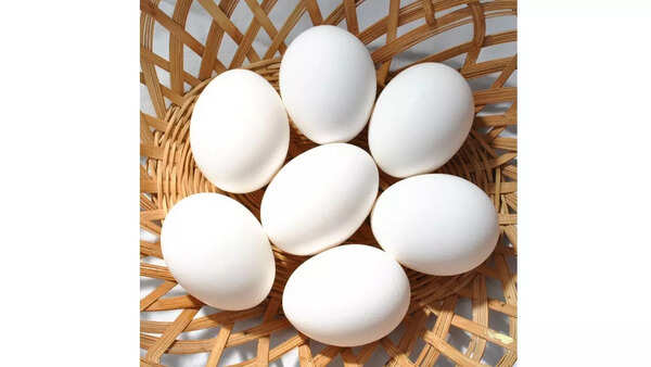 Close up of fresh eggs