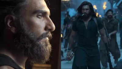 Ranveer Singh's intense look in 'Dhurandhar' teaser.