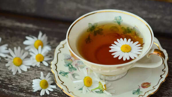 Relax with a cup of chamomile tea