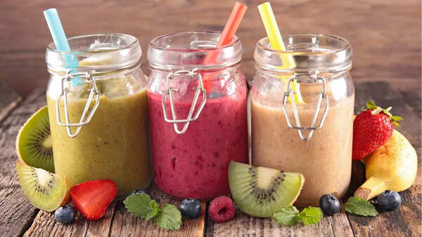 Various types of smoothies